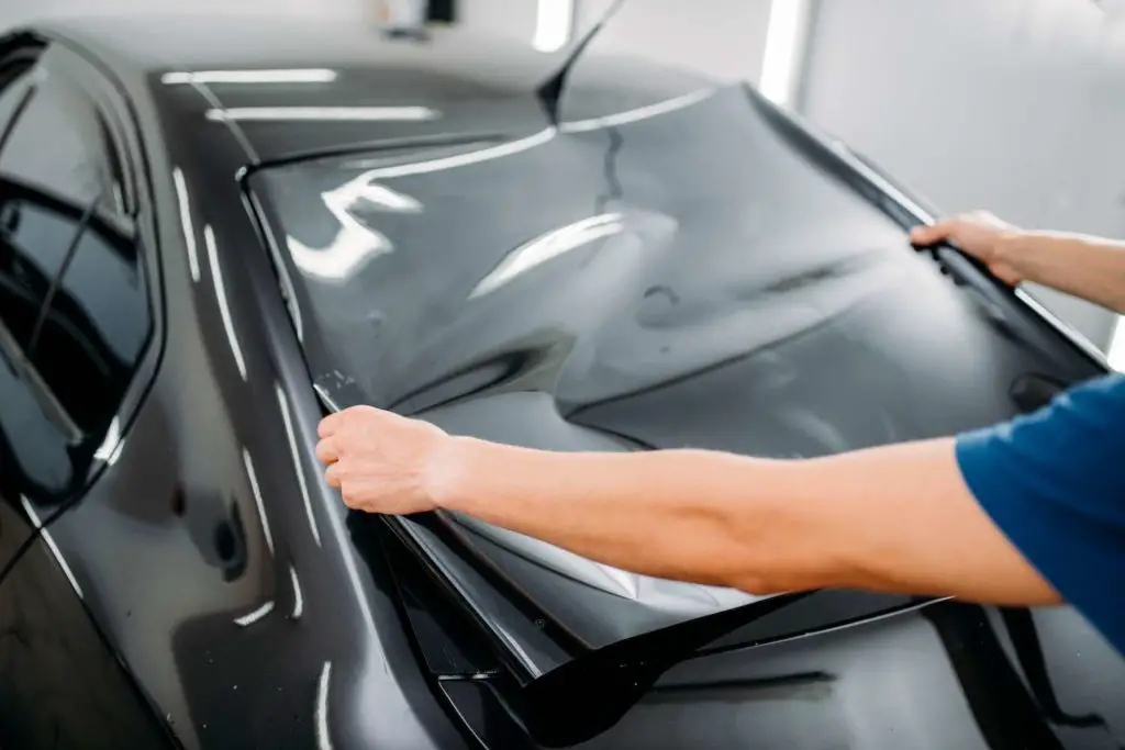 Applying car tinting film