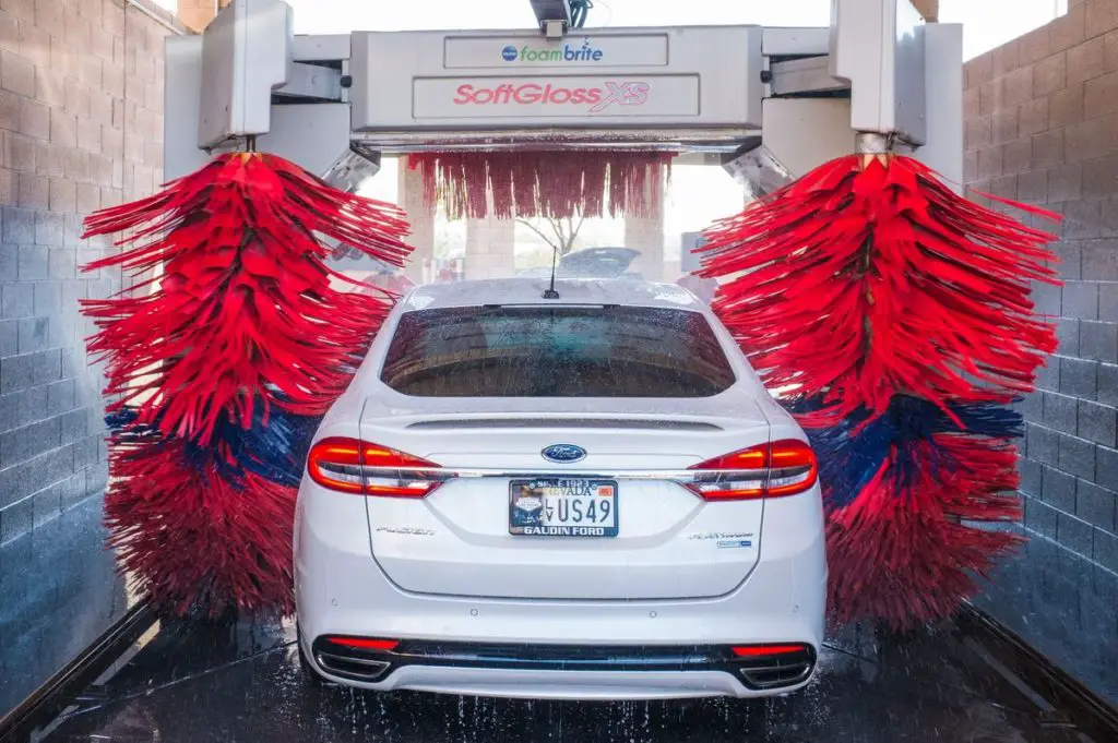 Car wash with tinted windows