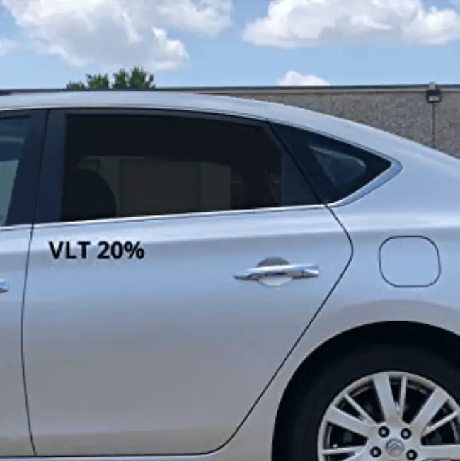 picture of 20 tint on vehicle