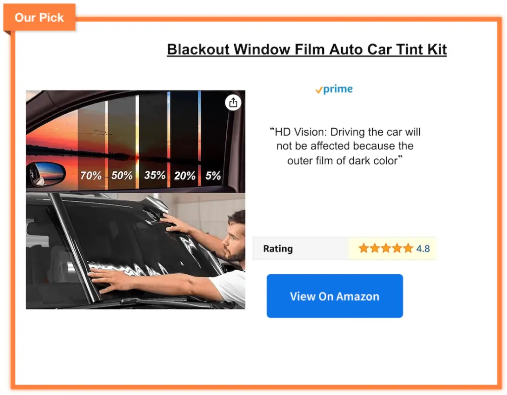 precut window tint film recommendation