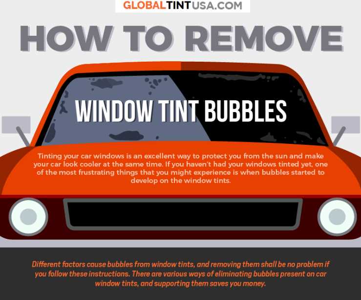 What causes window tint to bubble